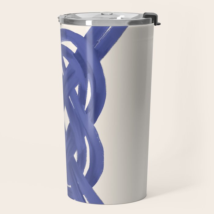 Nautical Knot Art Print  Minimalist Blue Rope Illustration Travel Mug Gallery Image 2