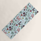 Bright Watercolor Flower - Blue Yoga Mat Gallery Image 1