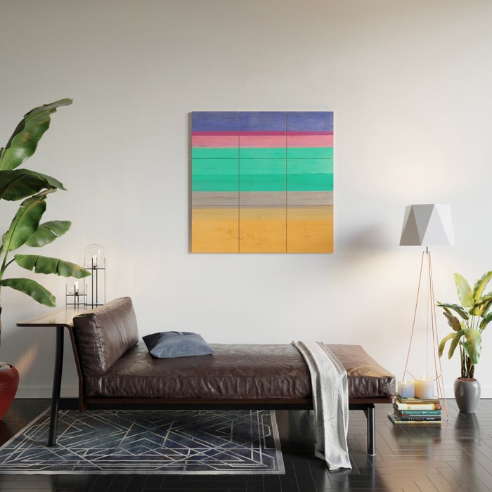 stripe study 5 Wood Wall Art Gallery Image 2