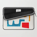 'Falling Down' Paper Collage Fun Colorful Shapes Mid Century Minimal Abstract Art by Ejaaz Haniff Laptop Sleeve Gallery Image 2