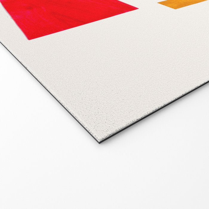 'Falling Down' Paper Collage Fun Colorful Shapes Mid Century Minimal Abstract Art by Ejaaz Haniff Welcome Mat Gallery Image 2