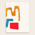 'Falling Down' Paper Collage Fun Colorful Shapes Mid Century Minimal Abstract Art by Ejaaz Haniff Notebook Gallery Image 4