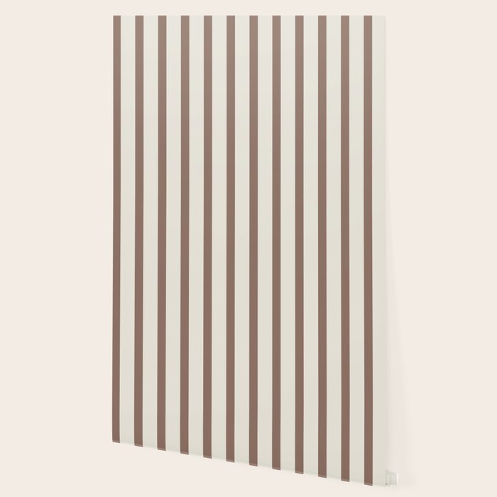 Brown And Cream Striped Wallpaper Gallery Image 2