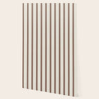 Brown And Cream Striped Wallpaper Gallery Image 2