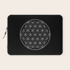 Flower of life on black Laptop Sleeve Gallery Image 1