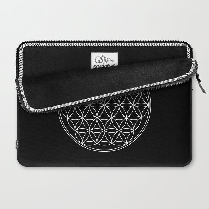 Flower of life on black Laptop Sleeve Gallery Image 2