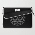 Flower of life on black Laptop Sleeve Gallery Image 2