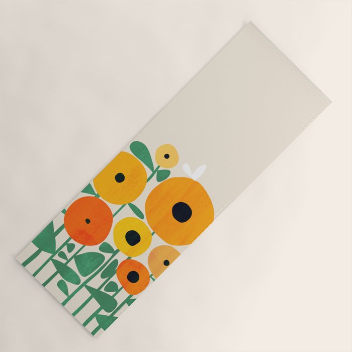 Sunflower and Bee Yoga Mat Gallery Image 1