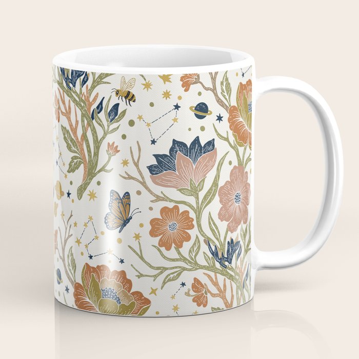 Boho Floral Galaxy Garden Coffee Mug Gallery Image 1