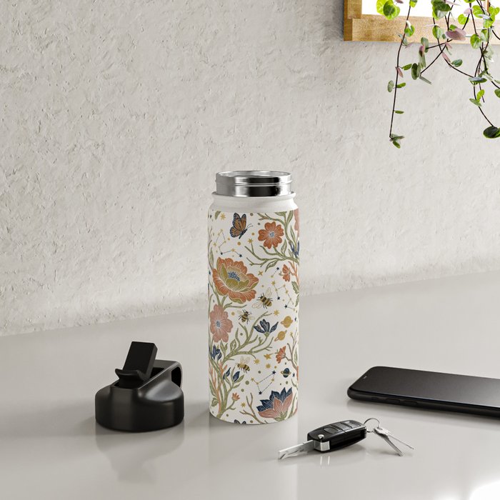 Boho Floral Galaxy Garden Water Bottle Gallery Image 4