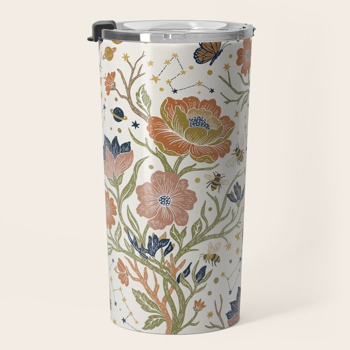 Boho Floral Galaxy Garden Travel Mug Gallery Image 3