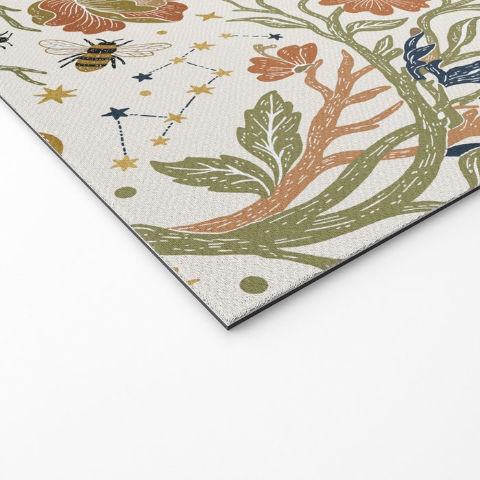 Boho Floral Galaxy Garden Welcome Mat Gallery Image 2