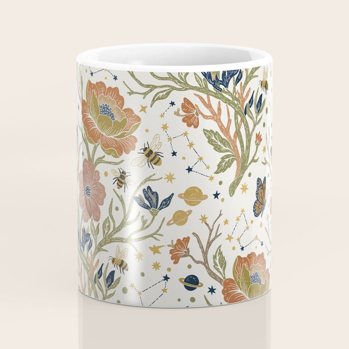 Boho Floral Galaxy Garden Coffee Mug Gallery Image 4