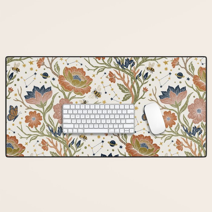 Boho Floral Galaxy Garden Desk Mat Gallery Image 1
