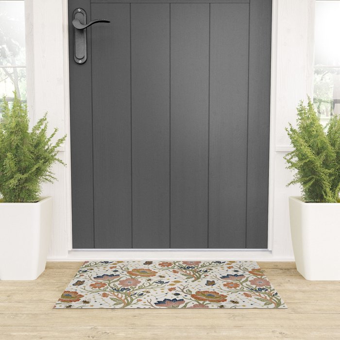 Boho Floral Galaxy Garden Welcome Mat Gallery Image 3