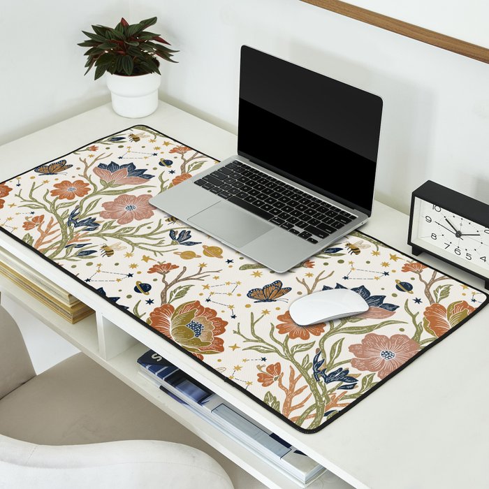Boho Floral Galaxy Garden Desk Mat Gallery Image 2