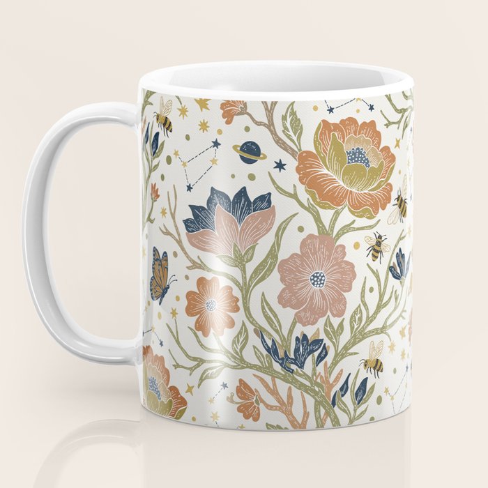 Boho Floral Galaxy Garden Coffee Mug Gallery Image 3