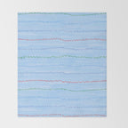Minimal Doodle Dots in Sky Blue Throw Blanket Gallery Image 2