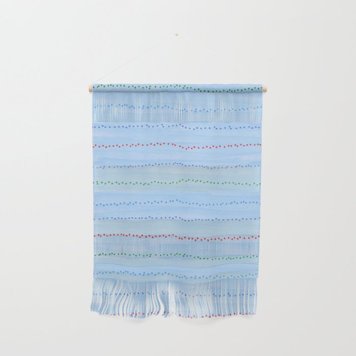 Minimal Doodle Dots in Sky Blue Wall Hanging Gallery Image 1