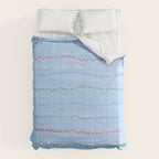 Minimal Doodle Dots in Sky Blue Comforter Gallery Image 6