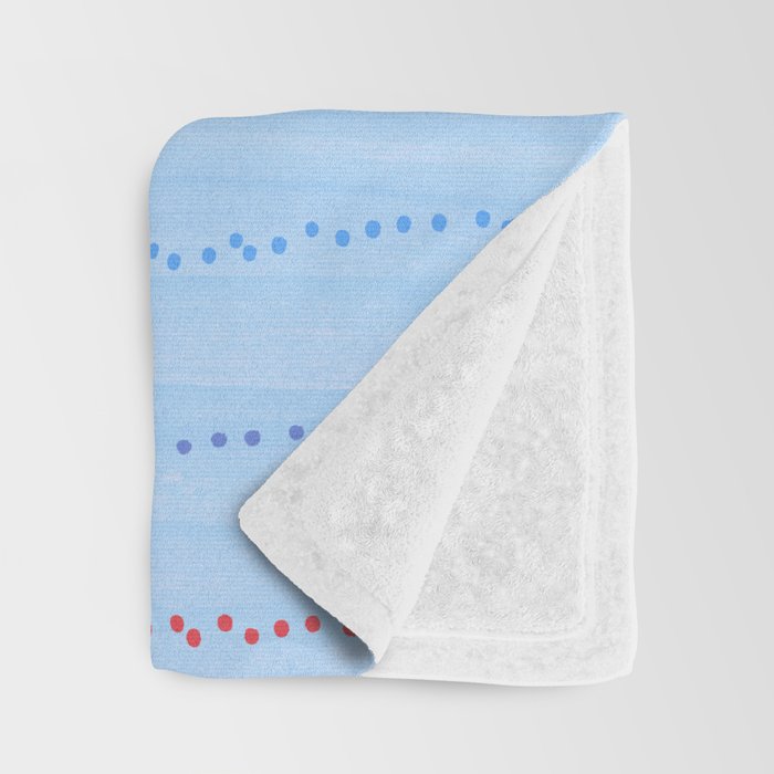Minimal Doodle Dots in Sky Blue Throw Blanket Gallery Image 3
