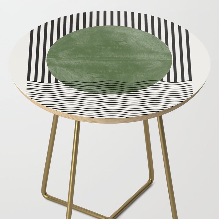 Abstract Modern Green Side Table Gallery Image 2