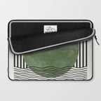 Abstract Modern Green Laptop Sleeve Gallery Image 2