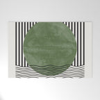 Abstract Modern Green Welcome Mat Gallery Image 1