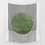 Abstract Modern Green Wall Tapestry Gallery Image 4