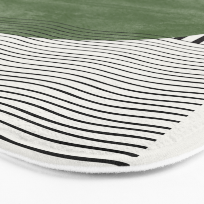 Abstract Modern Green Bath Mat Gallery Image 3