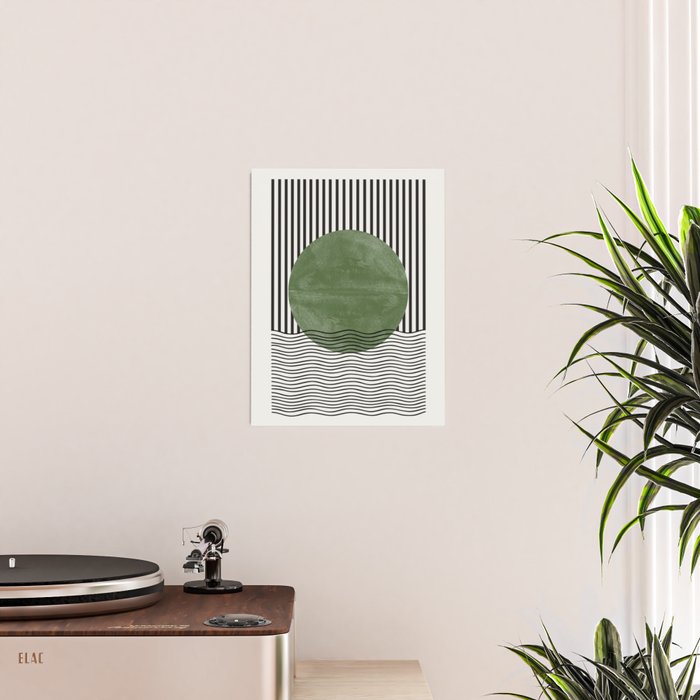 Abstract Modern Green Poster Gallery Image 2