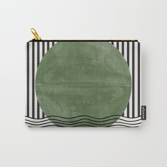 Abstract Modern Green Carry All Pouch Gallery Image 1