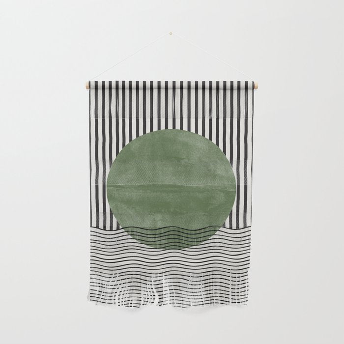 Abstract Modern Green Wall Hanging Gallery Image 1