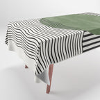 Abstract Modern Green Tablecloth Gallery Image 1