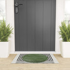 Abstract Modern Green Welcome Mat Gallery Image 3