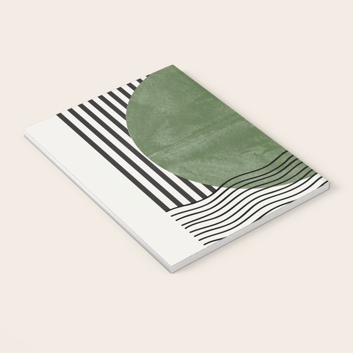 Abstract Modern Green Notebook Gallery Image 3