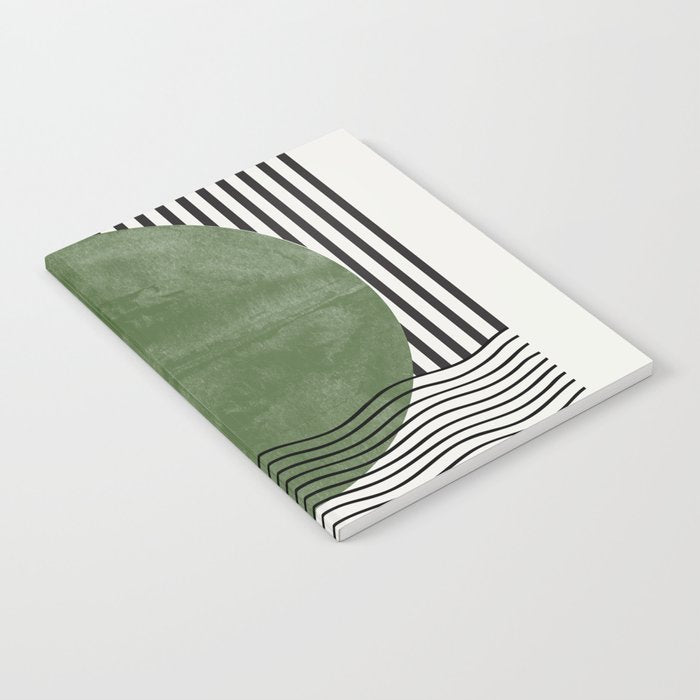 Abstract Modern Green Notebook Gallery Image 2