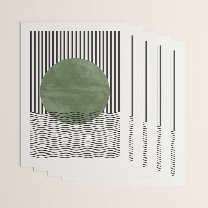 Abstract Modern Green Wrapping Paper Gallery Image 3