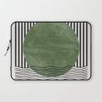 Abstract Modern Green Laptop Sleeve Gallery Image 1