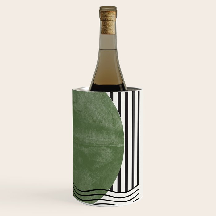 Abstract Modern Green Wine Chiller Gallery Image 3