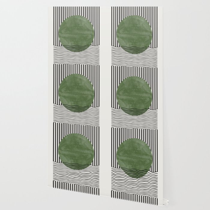 Abstract Modern Green Wallpaper Gallery Image 2