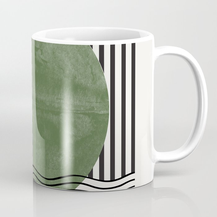 Abstract Modern Green Coffee Mug Gallery Image 1