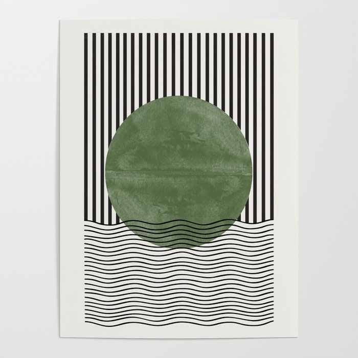 Abstract Modern Green Poster Gallery Image 1