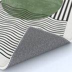 Abstract Modern Green Rug Gallery Image 4