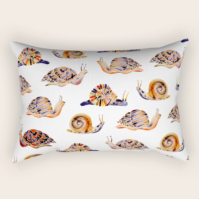 Snail Collection Rectangular Pillow Gallery Image 1