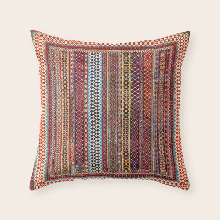 Qashqaâi Amaleh Fars Southwest Persian Rug Throw Pillow Gallery Image 6