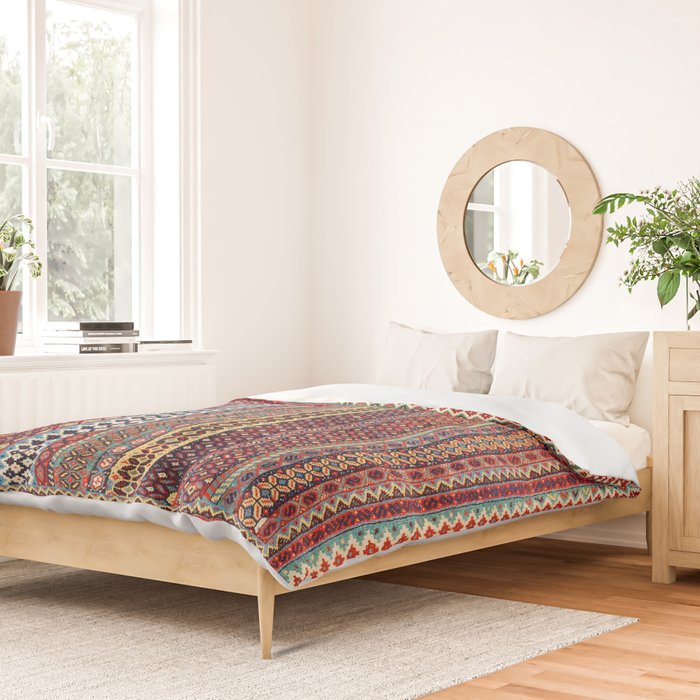 Qashqaâi Amaleh Fars Southwest Persian Rug Duvet Cover Gallery Image 2