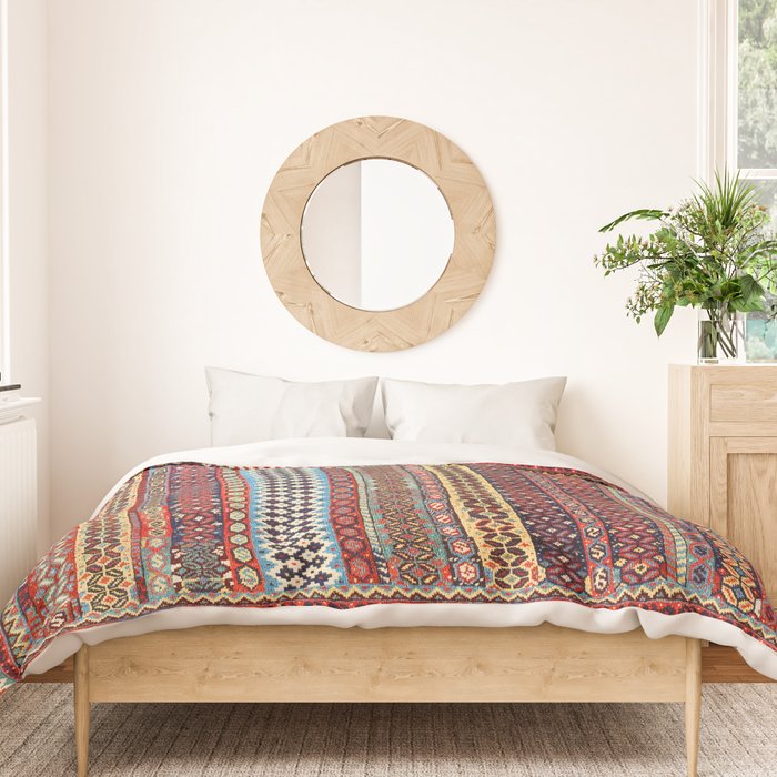 Qashqaâi Amaleh Fars Southwest Persian Rug Duvet Cover Gallery Image 3