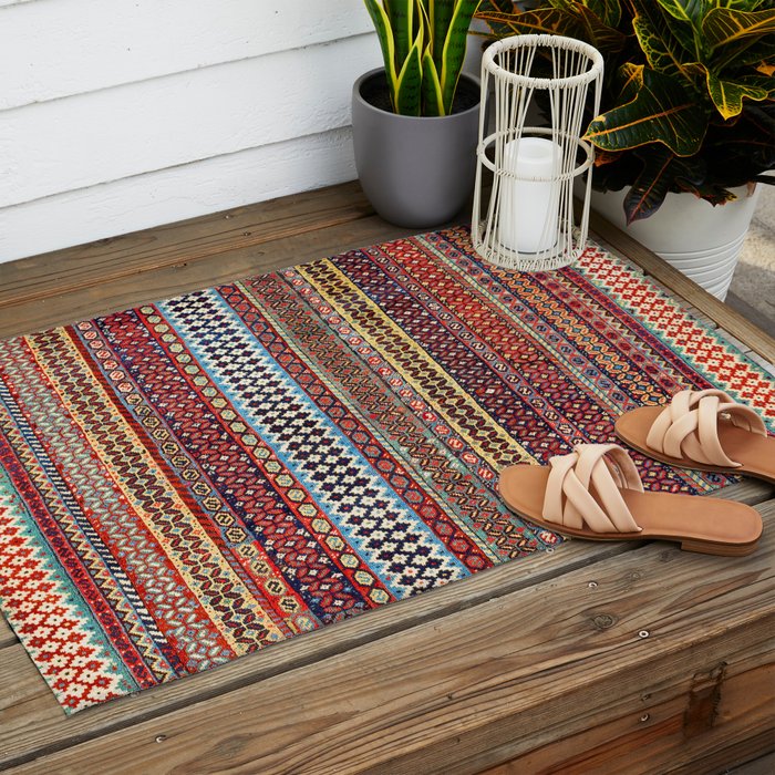 Qashqaâi Amaleh Fars Southwest Persian Rug Outdoor Rug Gallery Image 2