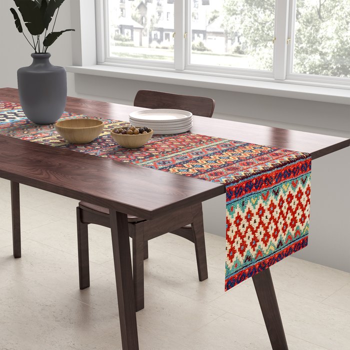 Qashqaâi Amaleh Fars Southwest Persian Rug Table Runner Gallery Image 2